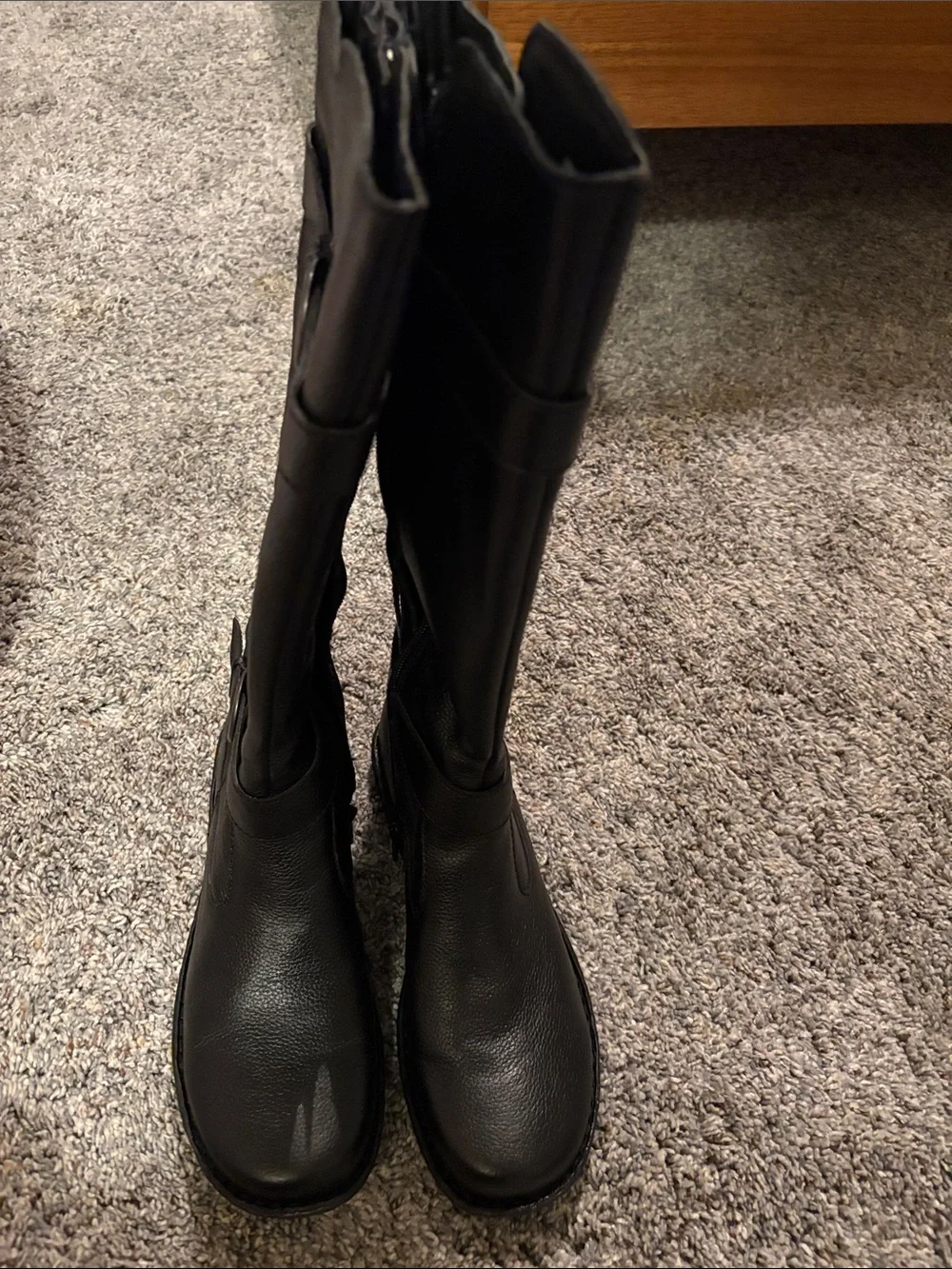 Alida Black Knee High Boots